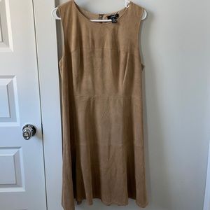 Tan faux suede dress - Size 12